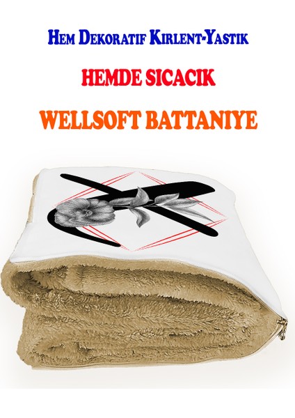 x Harfi Baskılı Kişiye Özel Hediye Dekoratif Yastık Opsiyonel Battaniye Hediye fiyatları