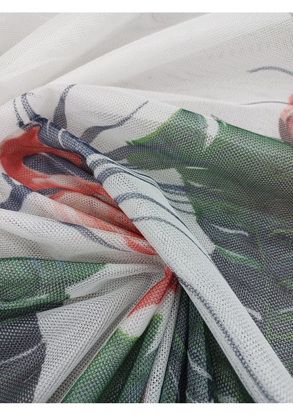 Filamingo Desenli Eteği Kurşunlu Tül Perde Pilesiz fiyatları