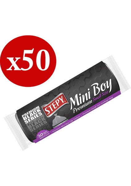 Standart Mini Boy Çöp Torbası 1 Koli - 50 Adet