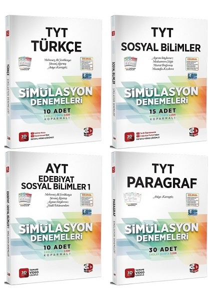 2023 TYT Simülasyon Türkçe - Sosyal Bilimler - Paragraf - Edebiyat Denemeleri