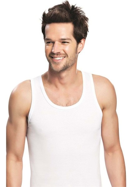 Erkek Beyaz-Siyah 3`lü %100 Pamuklu Penye Atlet fiyatları