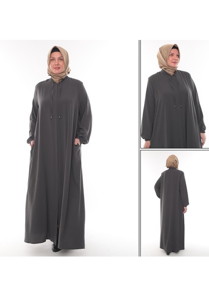 Çağnur Medine Krebi Büyük Beden Kadın Tesettür Ferace indirimleri