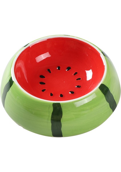 1 Adet Kedi ve Köpek Içinmeyve Seramik Kase Besleyici - Yeşil (Yurt Dışından)
