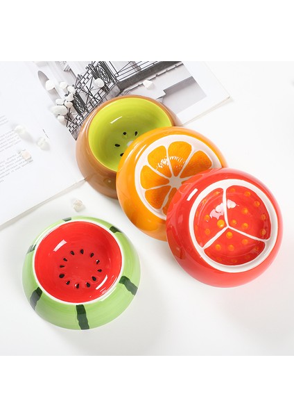 1 Adet Kedi ve Köpek Içinmeyve Seramik Kase Besleyici - Yeşil (Yurt Dışından) fırsatları