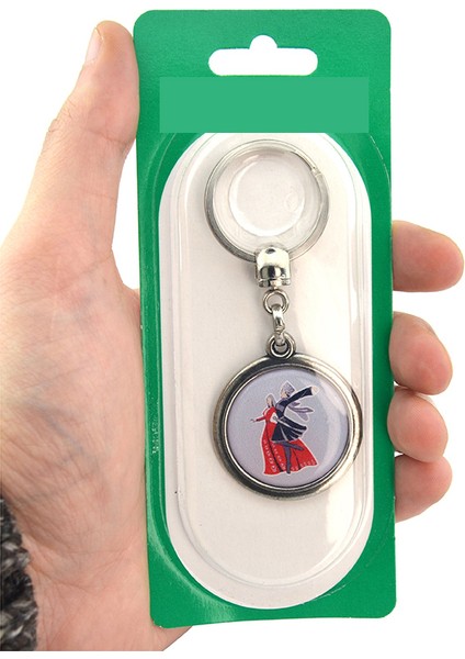 Kafkas Çerkes Oynayan Çift Yuvarlak Damla Anahtarlık fırsatları