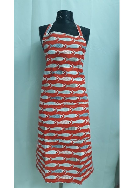 Zenica Mutfak Önlüğü Modeli-Balıklar Kırmızı