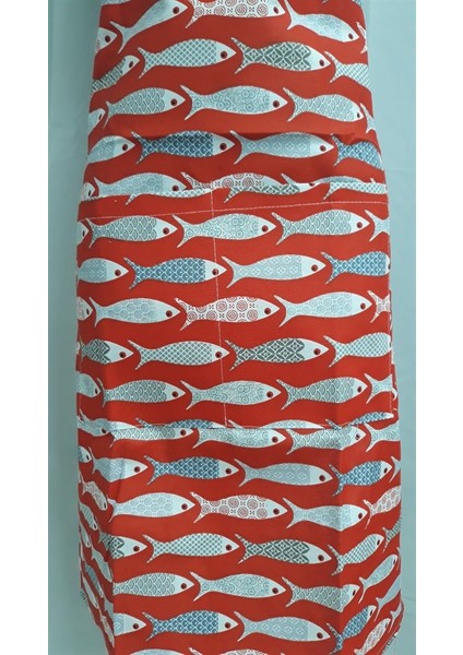 Zenica Mutfak Önlüğü Modeli-Balıklar Kırmızı fiyatları