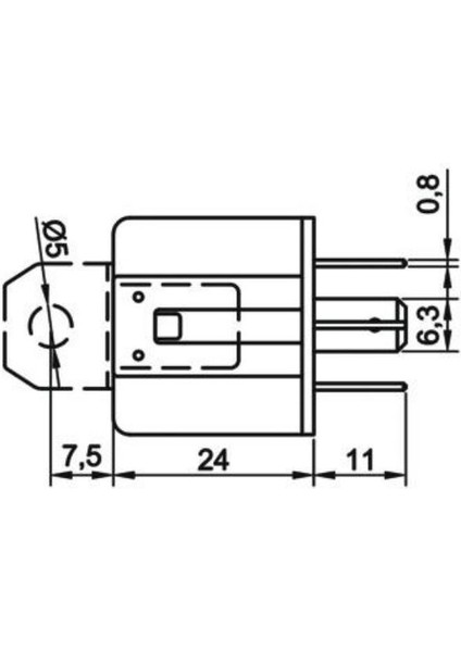 12V 40A Mini Röle 4 Terminalli Toz Korumalı Elo 700140102