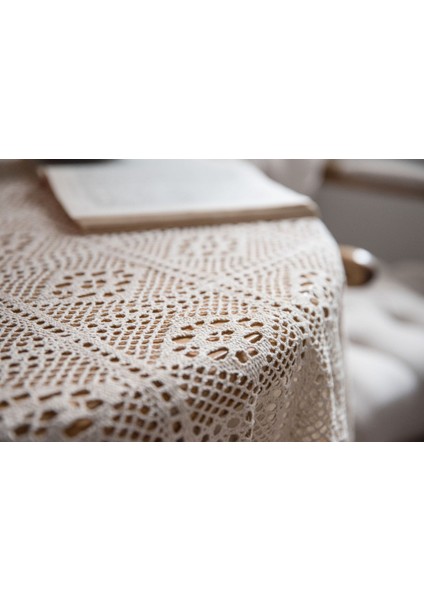 Çok Amaçlı Masa Örtüsü Eski Amerikan Tarzı Tığ Işi Kesme Piknik Örtüsü 140X160CM (Yurt Dışından) fiyatları