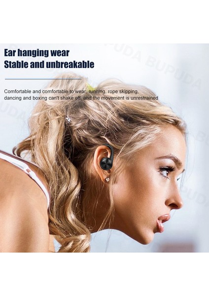 2023 Mic ile Ipx5 Su Geçirmez Kulak Kancaları Bluetooth Kulaklık Hifi Stereo Kulaklıklar (Yurt Dışından)