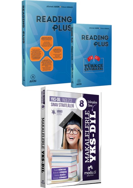 Akın Dil 2023 Akın Dil Reading Plus+Modadil Yks-Dil Ingilizce Sınav Stratejileri 8 Makalelerle Yks-Dil