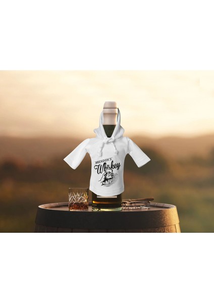 Kişiye Özel Mini Beyaz Içki Şişesi Tişörtü , Ev Bar Dekoru, Viski, Şarap, Votka, Rakı Şişesi Tişörtü, Ev Barı-16