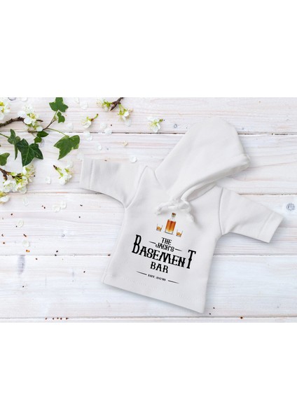 Kişiye Özel Mini Beyaz Içki Şişesi Tişörtü , Ev Bar Dekoru, Viski, Şarap, Votka, Rakı Şişesi Tişörtü, Ev Barı-5 indirimleri