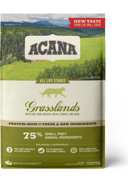 Grasslands Kedi Maması 4,5kg - Tüm Irk ve Yaşam Evreleri Için