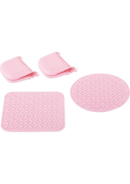 Silikon Açık Pembe 4 Parça Nihale Tutamaç Seti