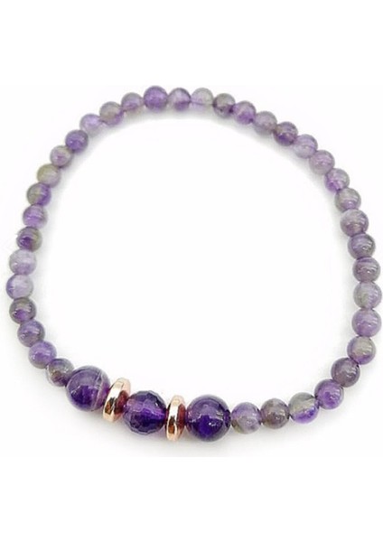 Sertifikalı Ametist Doğal Taş Bileklik