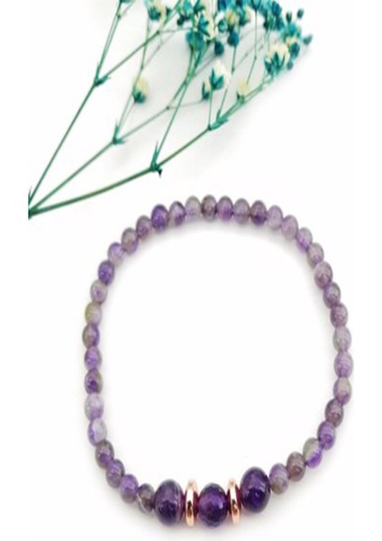 Sertifikalı Ametist Doğal Taş Bileklik modelleri