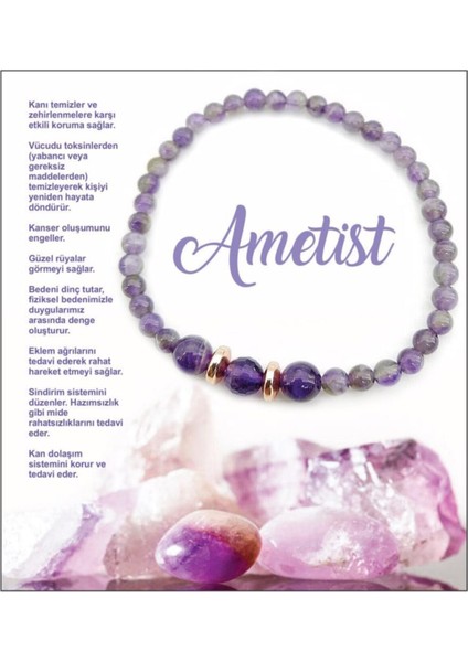Sertifikalı Ametist Doğal Taş Bileklik fırsatları