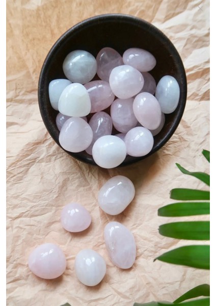 Sertifikalı Pembe Kuvars Doğal Tamburlanmış Taş