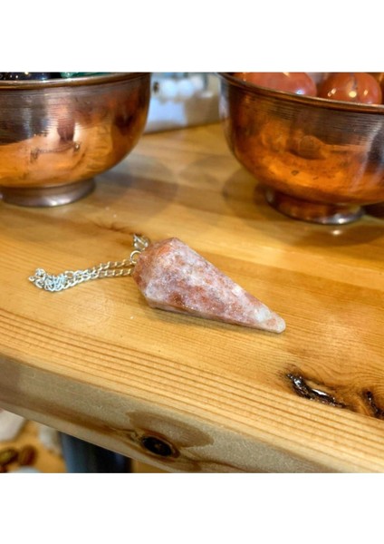 Sertifikalı Kadın Pembe Güneş Taşı Pandül