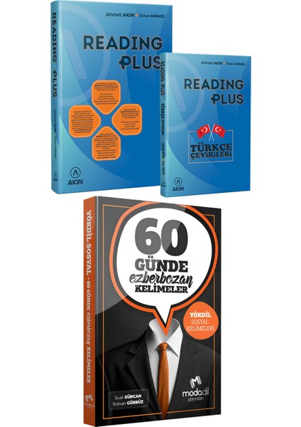 Akın Dil 2023 Akın Dil Reading Plus+Modadil 60 Günde Ezberbozan Yökdil Sosyal Kelimeler