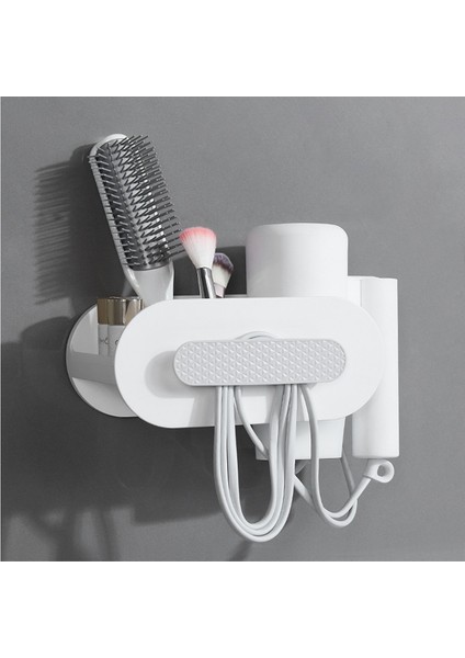 Saç Kurutma Makinesi Tutacağı Matkapsız Banyo Askısı (Yurt Dışından)