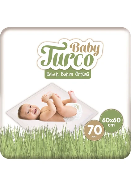 Baby Turco Bebek Bakım Örtüsü 60X60 cm 7X10 70 Adet