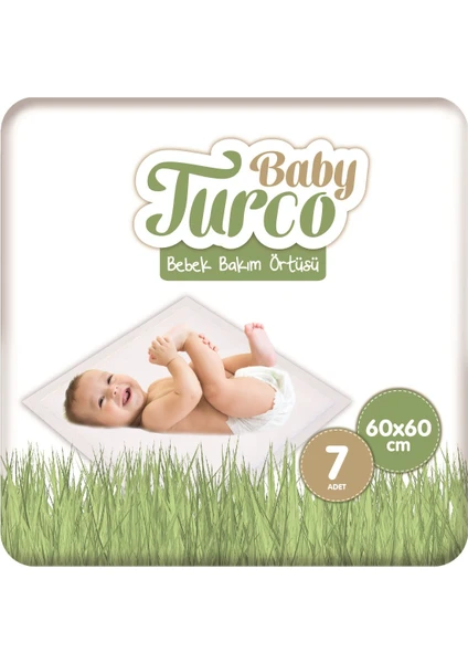 Baby Turco Bebek Bakım Örtüsü 60X60 Cm 7 Adet