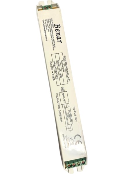 20 W Ince Elektronic Balast Floresan Tüp Benar