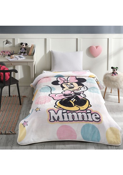 Minnie Mouse Happy Disney Lisanslı Tek Kişilik Çocuk Battaniyesi 160X220 fiyatları