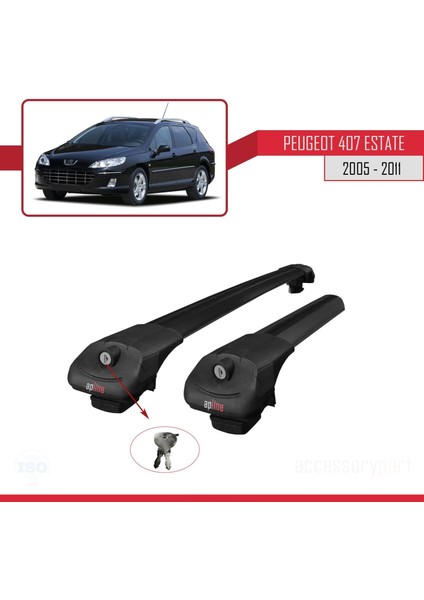 Peugeot 407 Estate 2005-2011 Arası ile Uyumlu Ace-1 Ara Atkı Tavan Barı Siyah fiyatları