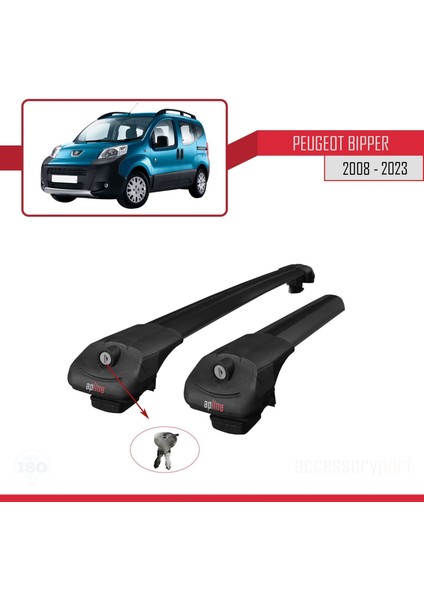 Peugeot Bipper 2008 ve Sonrası ile Uyumlu Ace-1 Ara Atkı Tavan Barı Siyah