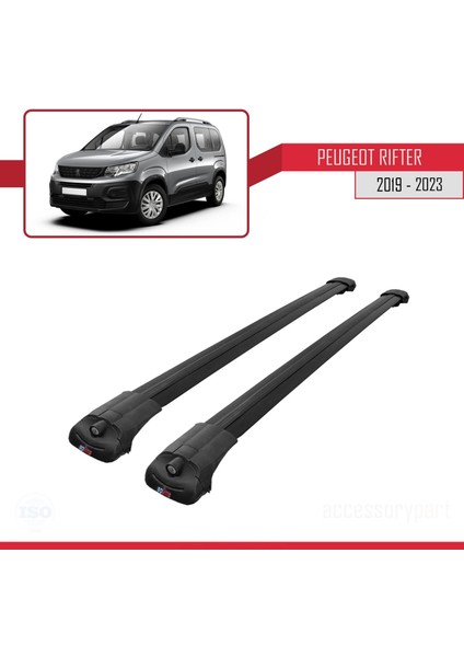 Peugeot Rifter 2019 ve Sonrası ile Uyumlu Ace-1 Ara Atkı Tavan Barı Siyah