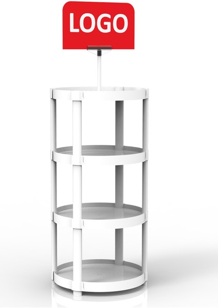 Plastik Kolay Kurulum Ürün Teşhir Standı Oval Plastik Stand