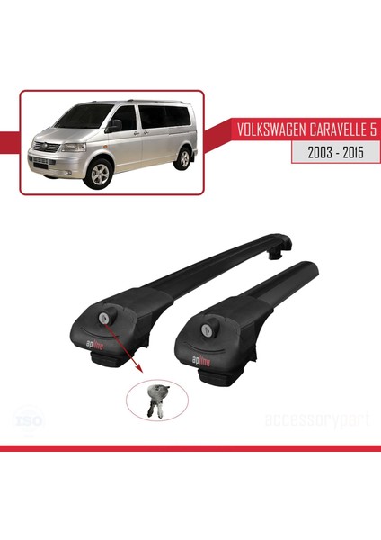 Volkswagen Caravelle (T5) 2003-2015 Arası ile Uyumlu Ace-1 Ara Atkı Tavan Barı Siyah fiyatları