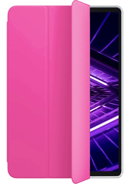 Lenovo Tab M10 3.nesil 10.1`` Kılıf (TB-328F) Slim Translucent Back Smart Cover Pembe