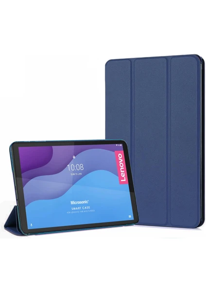 Lenovo Tab M10 3.nesil 10.1`` Kılıf (TB-328F) Slim Translucent Back Smart Cover Lacivert