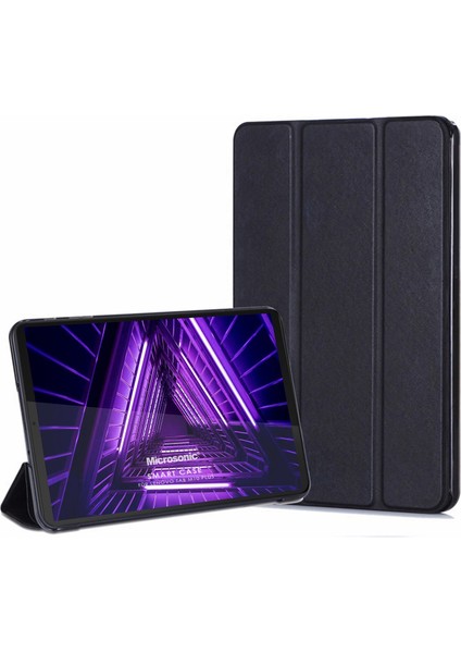 Lenovo Tab M10 Plus 3.nesil 10.6`` Kılıf (TB-125F-TB-128F) Slim Translucent Back Smart Cover Siyah
