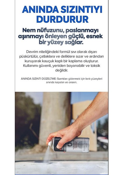 Noleak 2 1 Paket Su Izolasyon Sızıntı Onarım Spreyi Su Geçirmez Beyaz 1200ML Noleak3