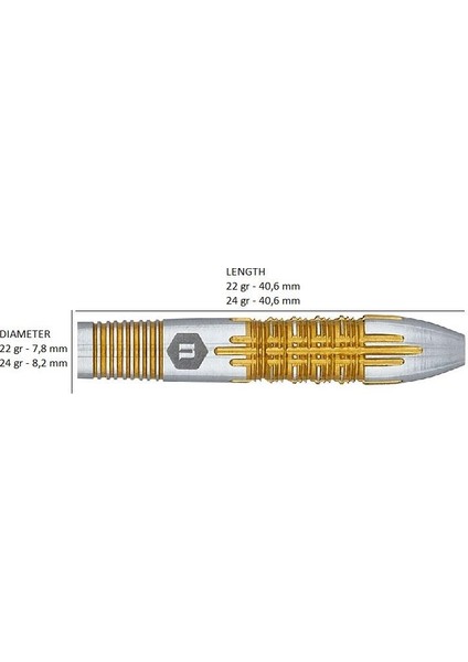 Pro-Tech Style 1 % 90 Tungsten Çelik Uçlu Dart Oku