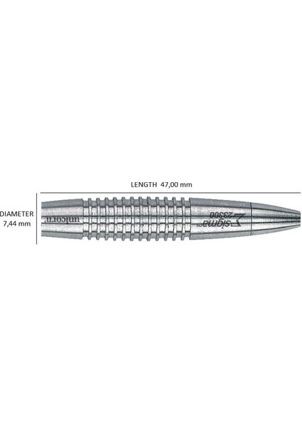 Sigma x Cross Tip Champonship % 95 Tungsten Çelik Uçlu Dart Oku