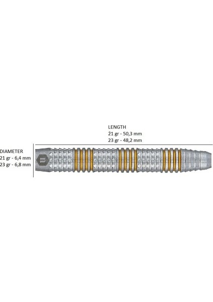 Pro-Tech Style 3 % 90 Tungsten Çelik Uçlu Dart Oku