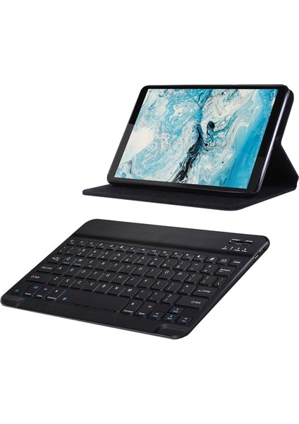 Samsung Tab S7 T870 2in1 Set Alfa Book Case Deri Standlı Kılıf + Bluetooth Klavye - AL81112