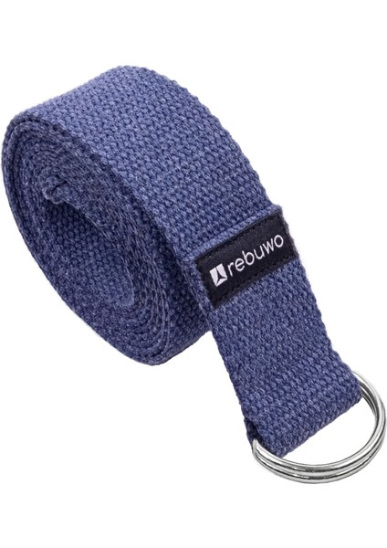 Koyu Mavi Yoga Kemeri, Doğal Pamuk 184 cm,Yoga ve Pilates İçin İdeal, Dark Blue Cotton Yoga Strap
