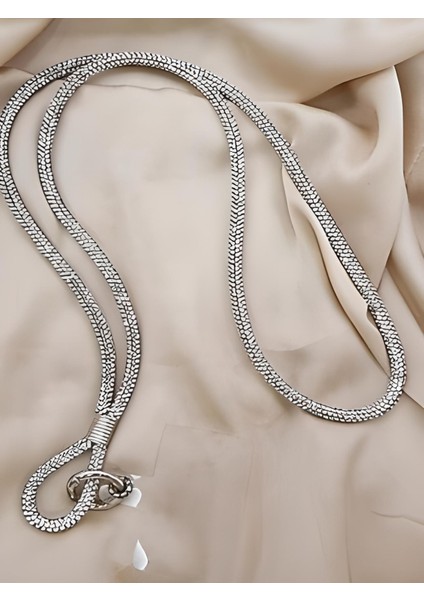 Swarovski Taşlı Parlak Silver Telefon Boyun Askı Ipi