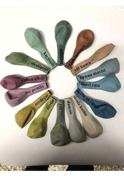 12'' Derin Okyanus Rengi Balon 30 Adet