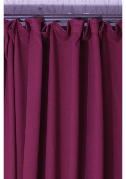 Tek Kanat Mürdüm Renk Ada Pilesiz Fon Perde fiyatları