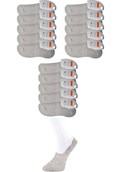 Gri Erkek Babet Çorap 15 Çift
