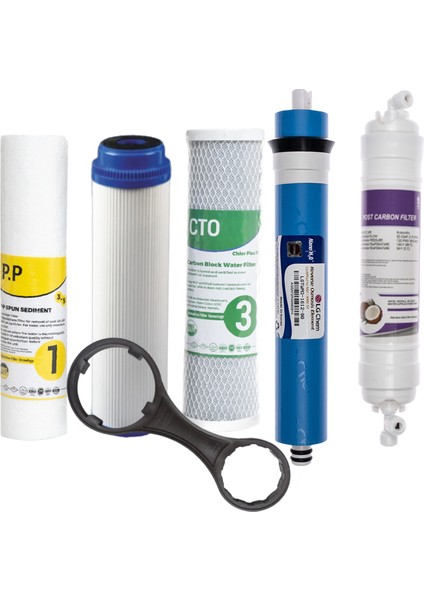 Reverse Osmosis Açık Kasa Su Arıtma 5'li Filtre Seti