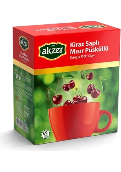 Kiraz Saplı Mısır Püsküllü Çay - 60 Süzen Poşet